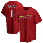 St. Louis Cardinals #1 Ozzie Smith Player Red Home Game Fdoa Stitched Jerseys