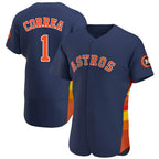 H.Astros #1 Carlos Correa Player Navy Home Limited Elite Gdoa Stitched Jerseys