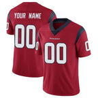 Custom H.Texans Red Limited Vapor Untouchable Home Game Any Name & Numbers Gdoa Stitched Jerseys