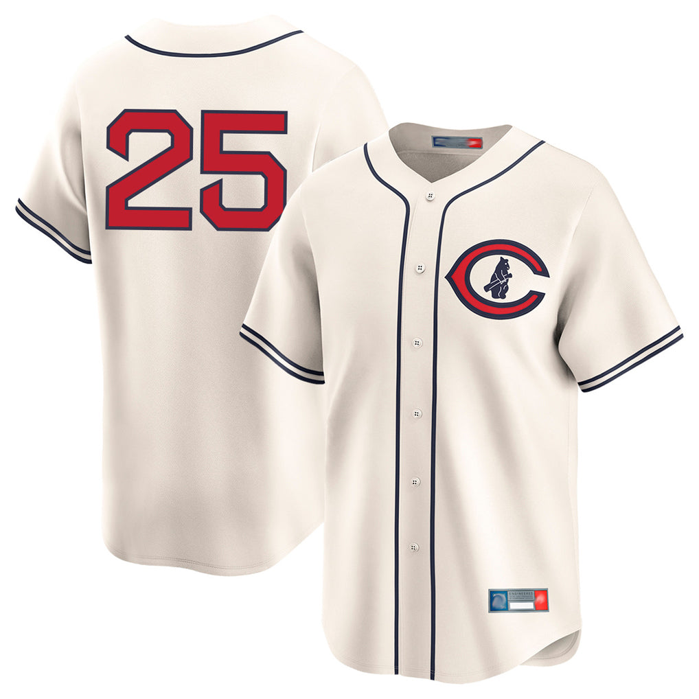 C.Cubs #25 Mois¨¦s Ballesteros Player Cream Field of Dreams Limited Home Game Gdoa Stitched Jerseys