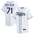 T.Bay Rays #71 Cole Sulser Player White Home Game Fdoa Stitched Jerseys