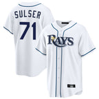 T.Bay Rays #71 Cole Sulser Player White Home Game Fdoa Stitched Jerseys