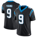 C.Panthers #9 Bryce Young Player Black Vapor F.U.S.E. Limited Home Game Gdoa Stitched Jerseys