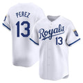 KC.Royals #13 Salvador Perez Player White Alt Limited Home Gdoa Stitched Jerseys