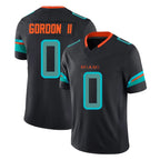 M.Dolphins #0 Ollie Gordon II Player Black Limited Pitch Rivalries Collection Home Game Gdoa Stitched Jerseys