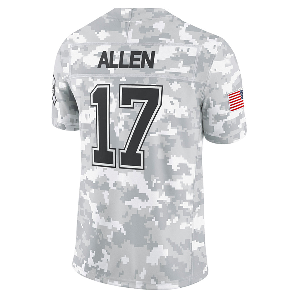 B.Bills #17 Josh Allen Player Arctic Camo Salute to Service Limited Gdoa Stitched Jerseys