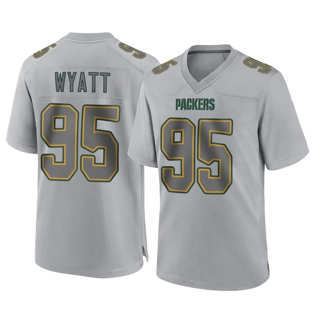 GB.Packers #95 Devonte Wyatt Player Gray Atmosphere Fashion Home Game Gdoa Stitched Jerseys