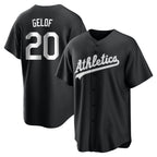 Athletics #20 Zack Gelof Player Black Fashion Home Game Gdoa Stitched Jerseys