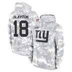 NY.Giants #18 Darius Slayton Player Arctic Camo Salute to Service Pullover Hoodies Limited Game Gdoa Stitched Jerseys