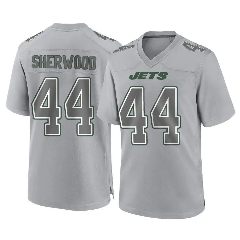 NY.Jets #44 Jamien Sherwood Player Gray Limited Atmosphere Fashion Home Game Gdoa Stitched Jerseys