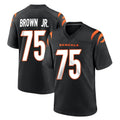 C.Bengals #75 Orlando Brown Jr. Player Black Home Game Gdoa Stitched Jerseys