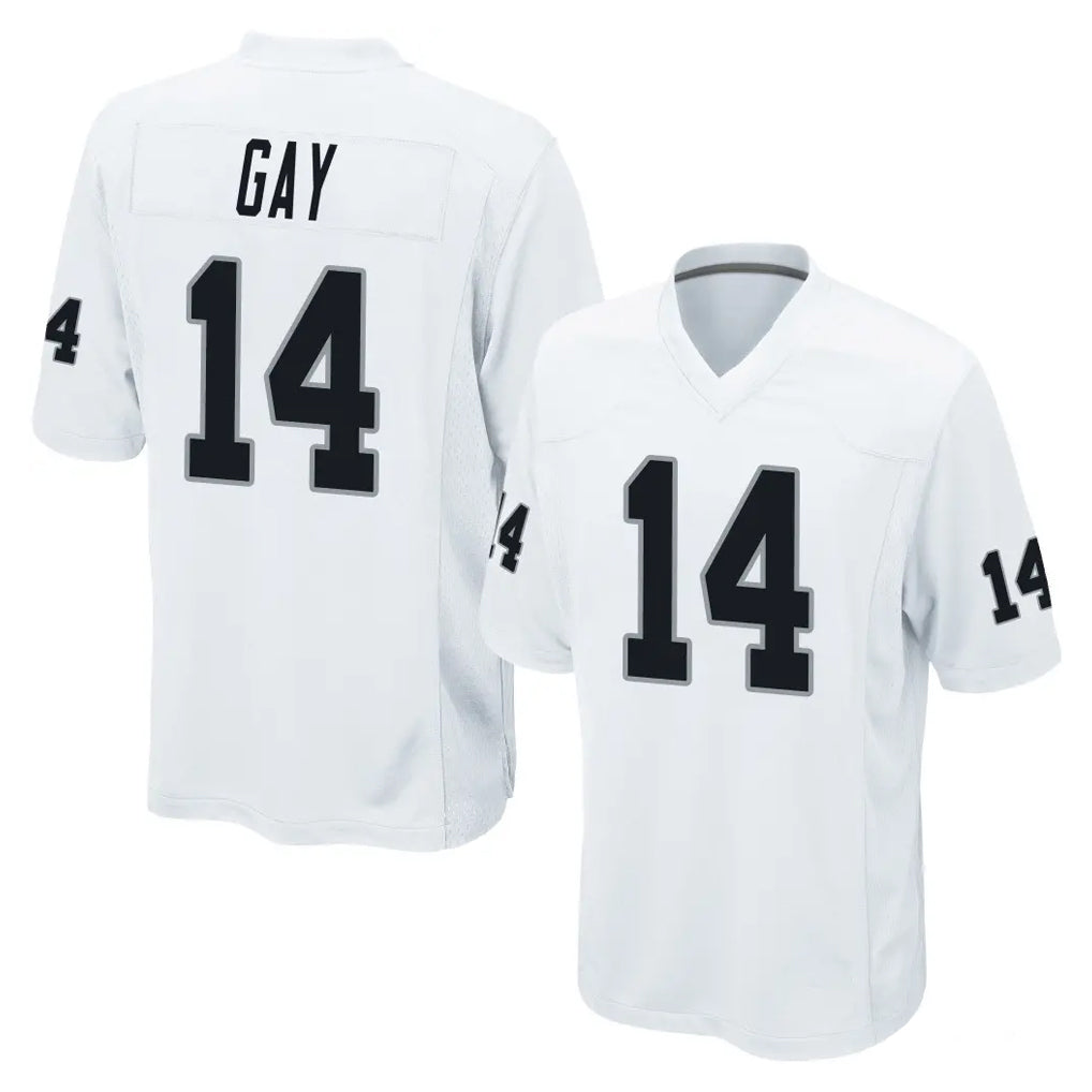 LV.Raiders #14 Matt Gay Player White Home Game Gdoa Stitched Jerseys