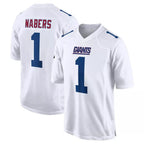 NY.Giants #1 Malik Nabers Player White Fashion Limited Home Game Gdoa Stitched Jerseys