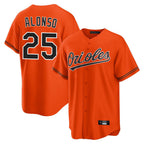 B.Orioles #25 Pete Alonso Player Orange Home Game Gdoa Stitched Jerseys
