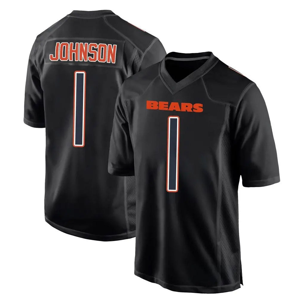 C.Bears #1 Jaylon Johnson Player Carbon Black Fashion Game Gdoa Stitched Jerseys