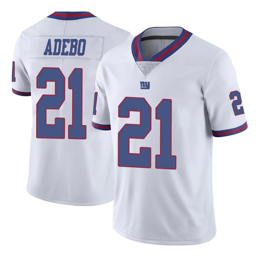 NY.Giants #21 Paulson Adebo Player White Color Rush Home Game Gdoa Stitched Jerseys
