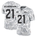 S.Seahawks #21 Devon Witherspoon Player Arctic Camo Limited Salute To Service Home Game Gdoa Stitched Jerseys