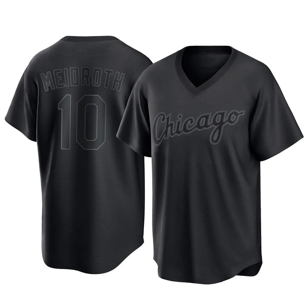 C.White Sox #10 Chase Meidroth Player Black T-shirt Home Game Gdoa Stitched Jerseys