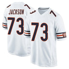 C.Bears #73 Jonah Jackson Player White Home Game Gdoa Stitched Jerseys
