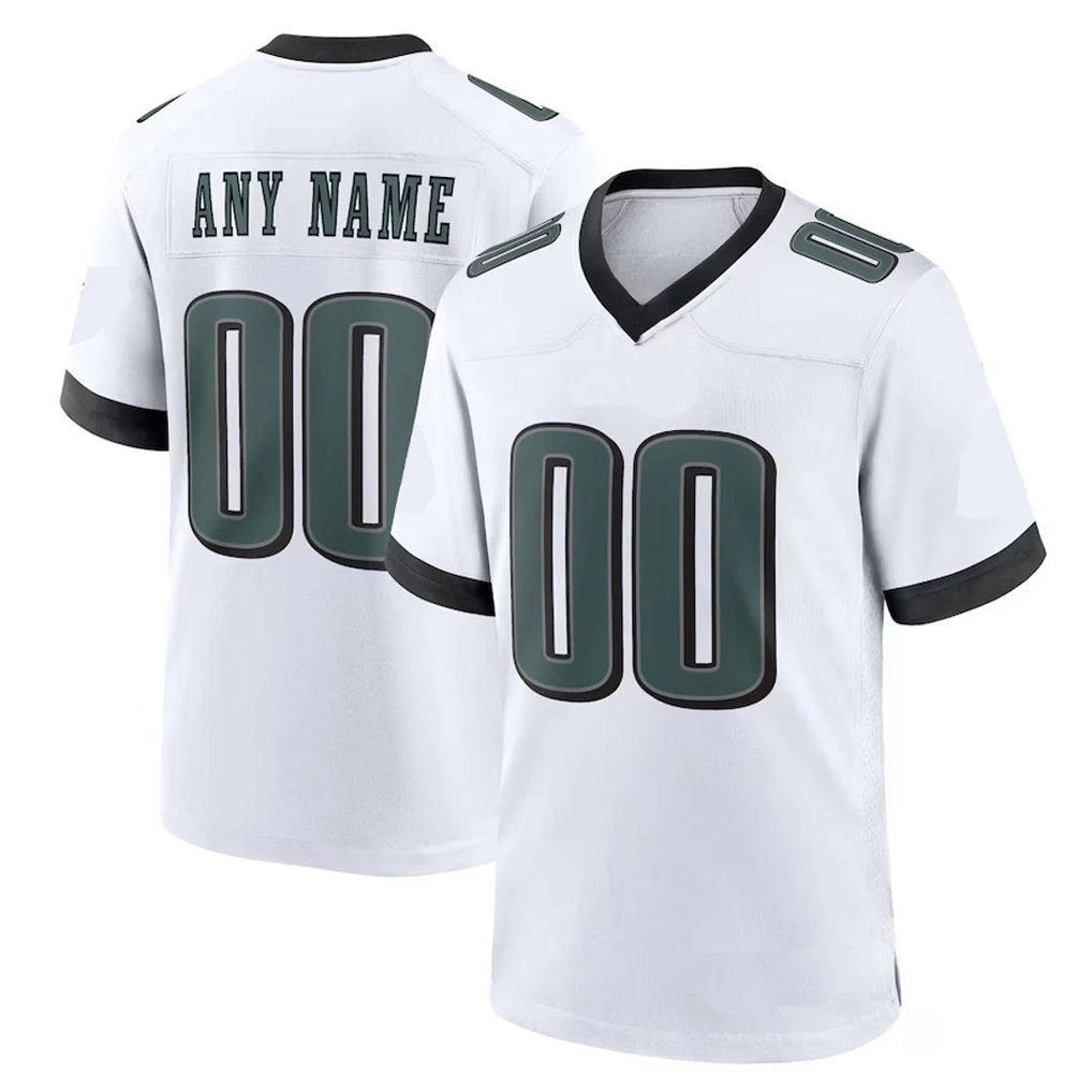 Custom P.Eagles White Game Home Any Name & Numbers Gdoa Stitched Jerseys