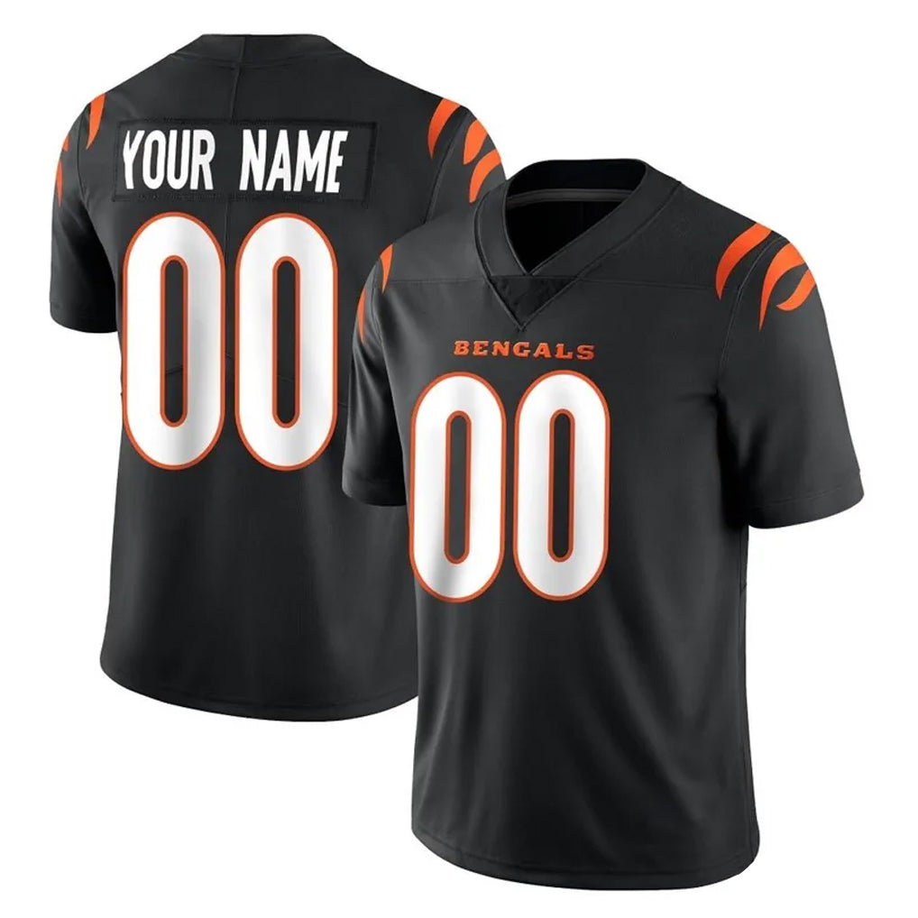 Custom C.Bengals Black Vapor Untouchable Limited Home Game Any Name & Numbers Gdoa Stitched Jerseys