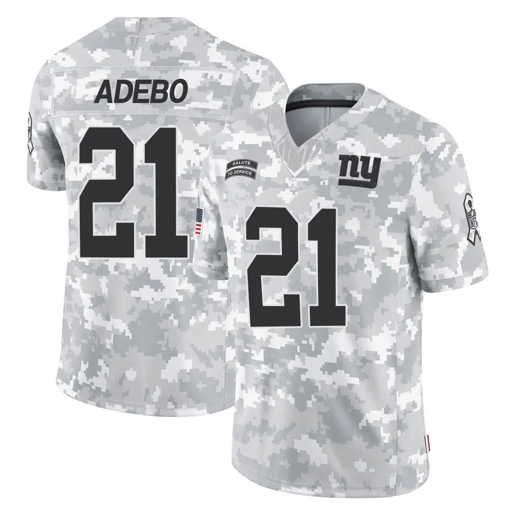 NY.Giants #21 Paulson Adebo Player Arctic Camo Salute To Service Limited Game Gdoa Stitched Jerseys