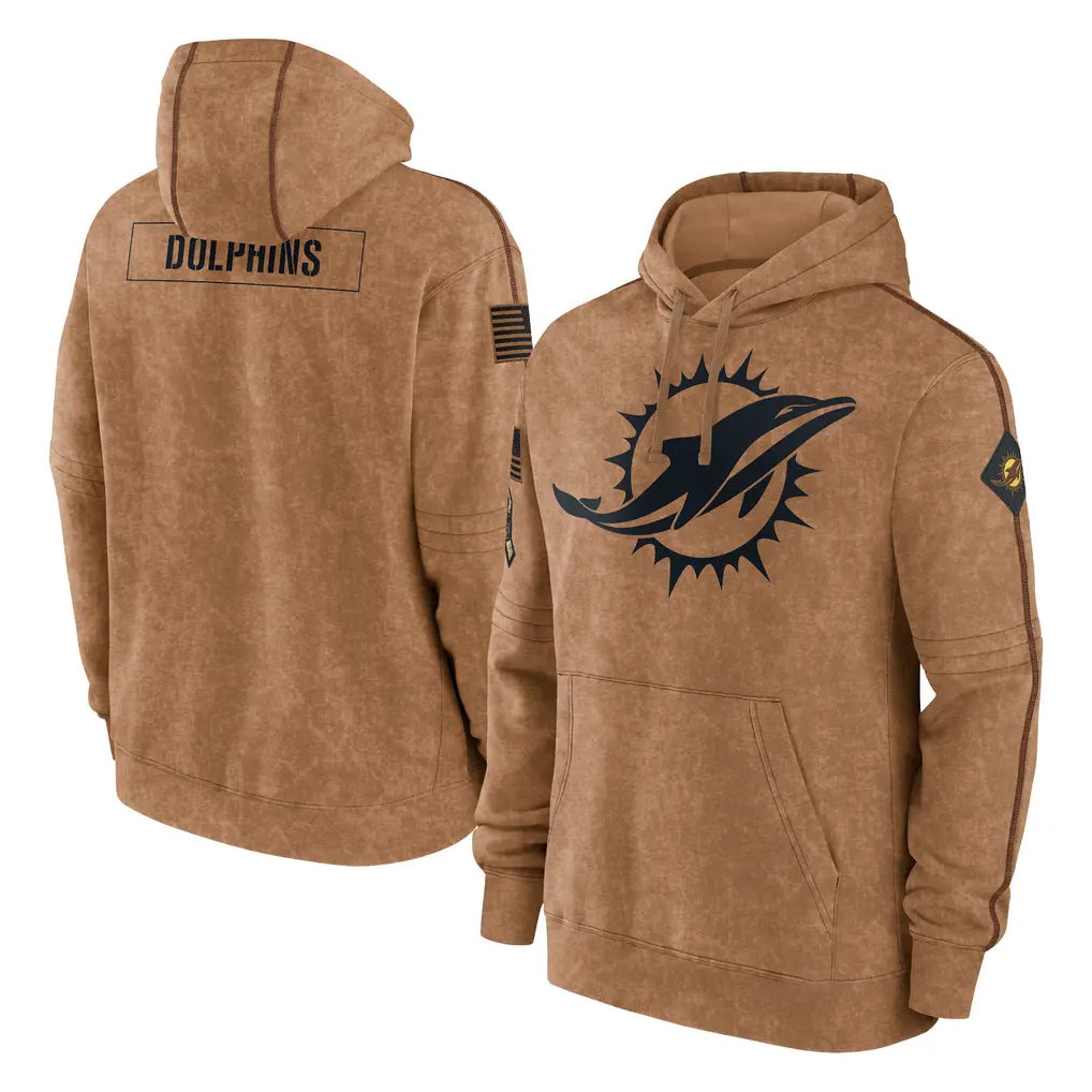 M.Dolphins ## Dolphins Blank Player Brown Salute to Service Hoodies Limited Game Gdoa Stitched Jerseys