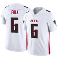 A.Falcons #6 Nick Folk Player White Vapor F.U.S.E. Limited Gdoa Stitched Jerseys