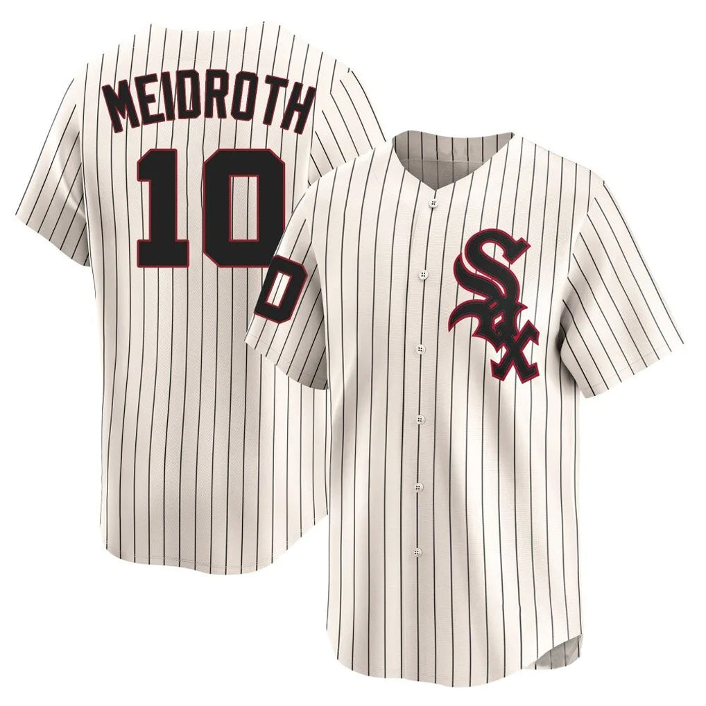 C.White Sox #10 Chase Meidroth Player Cream Cooperstown Collection Limited Home Gdoa Stitched Jerseys