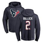 H.Texans #2 Calen Bullock Player Navy Pro Line Pullover Hoodie Limited Game Gdoa Stitched Jerseys