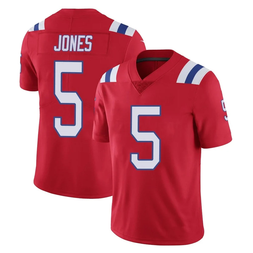 NE.Patriots #5 Dre'Mont Jones Player Red Vapor Untouchable Home Game Gdoa Stitched Jerseys