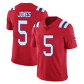 NE.Patriots #5 Dre'Mont Jones Player Red Vapor Untouchable Home Game Gdoa Stitched Jerseys