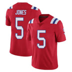 NE.Patriots #5 Dre'Mont Jones Player Red Vapor Untouchable Home Game Gdoa Stitched Jerseys