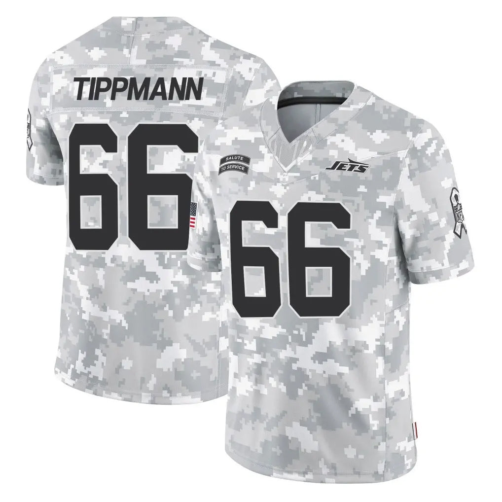 NY.Jets #66 Joe Tippmann Player Arctic Camo Salute to Service Limited Game Gdoa Stitched Jerseys