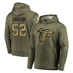 A.Falcons #52 Samson Ebukam Player Olive Salute to Service Hoodies Gdoa Stitched Jerseys