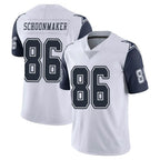 D.Cowboys #86 Luke Schoonmaker Player White-Navy Limited Color Rush Vapor Untouchable Home Game Gdoa Stitched Jerseys