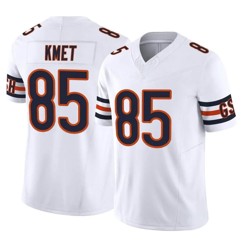 C.Bears #85 Cole Kmet Player White Vapor F.U.S.E. Limited Home Game Gdoa Stitched Jerseys
