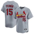St. Louis Cardinals #15 Jose Fermin Player Gray Home Limited Fdoa Stitched Jerseys