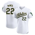 Athletics #22 Jeff McNeil Player White Limited Elite Home Game Gdoa Stitched Jerseys