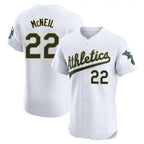 Athletics #22 Jeff McNeil Player White Limited Elite Home Game Gdoa Stitched Jerseys