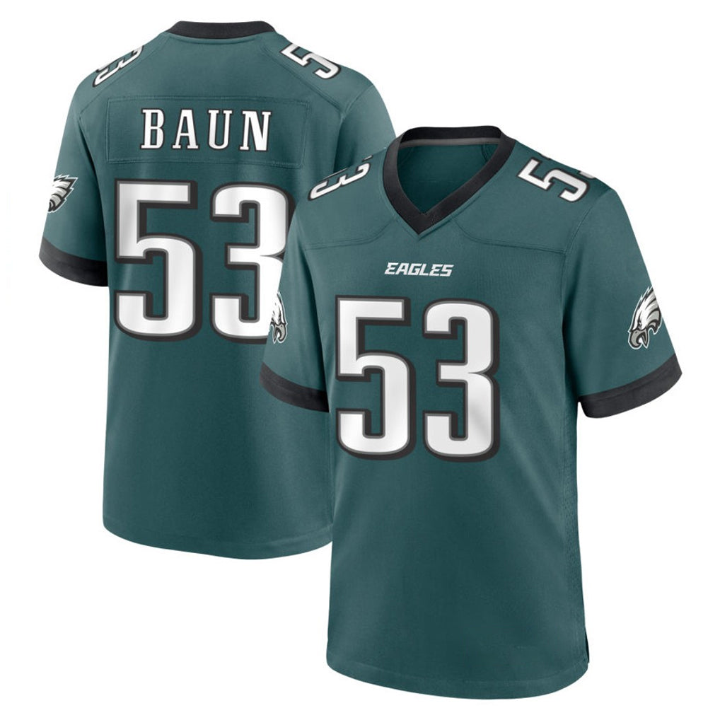 P.Eagles #53 Zack Baun Player Green Home Game Gdoa Stitched Jerseys