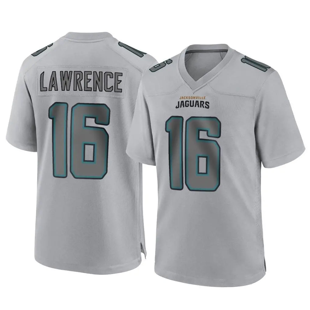 J.Jaguars #16 Trevor Lawrence Player Gray Atmosphere Fashion Home Game Gdoa Stitched Jerseys