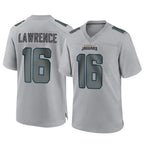 J.Jaguars #16 Trevor Lawrence Player Gray Atmosphere Fashion Home Game Gdoa Stitched Jerseys