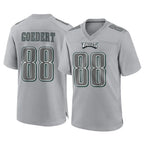 P.Eagles #88 Dallas Goedert Player Gray Atmosphere Fashion Home Game Gdoa Stitched Jerseys