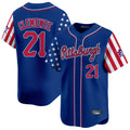 P.Pirates #21 Roberto Clemente Player Royal 2025 Independence Day Vapor Premier Limited Fdoa Stitched Jerseys