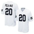 LV.Raiders #20 Isaiah Pola-Mao Player White Home Game Gdoa Stitched Jerseys