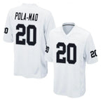 LV.Raiders #20 Isaiah Pola-Mao Player White Home Game Gdoa Stitched Jerseys