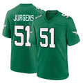 P.Eagles #51 Cam Jurgens Player Green Kelly Alternate Home Game Gdoa Stitched Jerseys