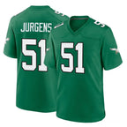 P.Eagles #51 Cam Jurgens Player Green Kelly Alternate Home Game Gdoa Stitched Jerseys
