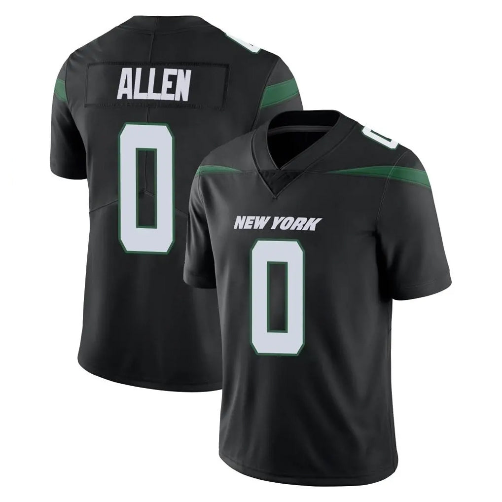 NY.Jets #0 Braelon Allen Player Stealth Black Limited Vapor Home Game Gdoa Stitched Jerseys